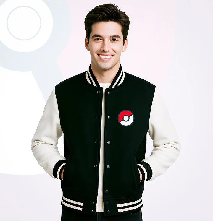 Pokemon Varsity Jacket with Charizard & Pikachu