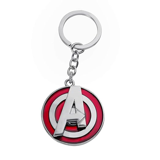 Gold Era Marvel Avengers A Logo Rotating Spinner Keychain