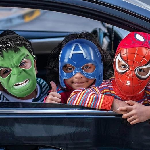 Super Hero Set of 5 Superhero theme Plastic