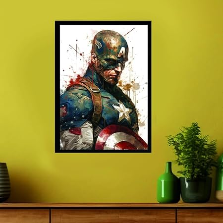 Captain America Poster With Frame